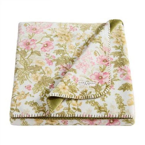 Laura Ashley Floral Print Throw Blanket