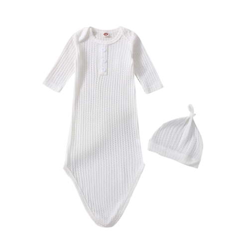 Kiapeise Baby Girl Boy Coming Home Knotted Gown Unisex Newborn Infant Sleep Onesie Outfit Cute Baby Winter Pajamas
