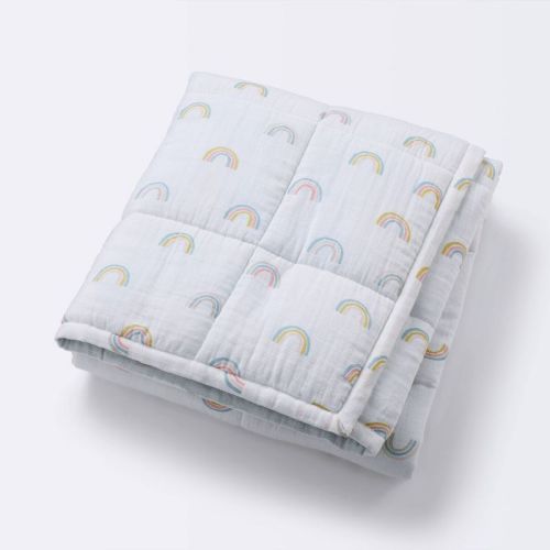 Muslin Quilt Baby and Toddler Blanket - Rainbow - Cloud Island™