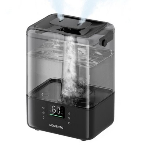 MORENTO 6L Smart Cool Mist Humidifier with Essential Oil Diffuser, App & Voice Control for Bedroom and Large Rooms, Black
