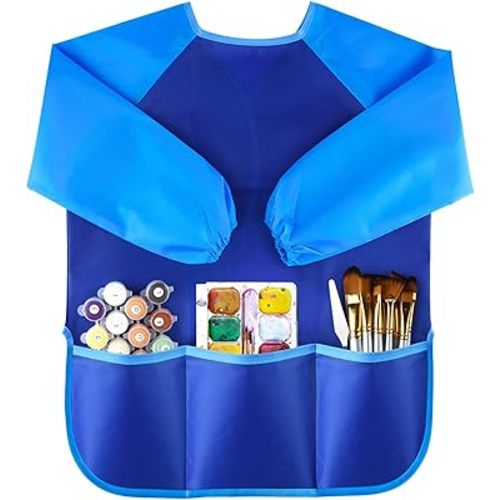 KUUQA Waterproof Children Art Smock Kids Art Aprons, Painting Supplies (Paints and brushes not included)