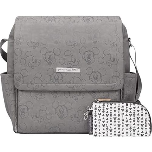 Petunia Pickle Bottom Boxy Backpack | Diaper Bag | Diaper Bag Backpack for Parents | Top-Selling Stylish Baby Bag | Sophisticated and Spacious Backpack for On The Go Moms | Disney Love Mickey Mouse