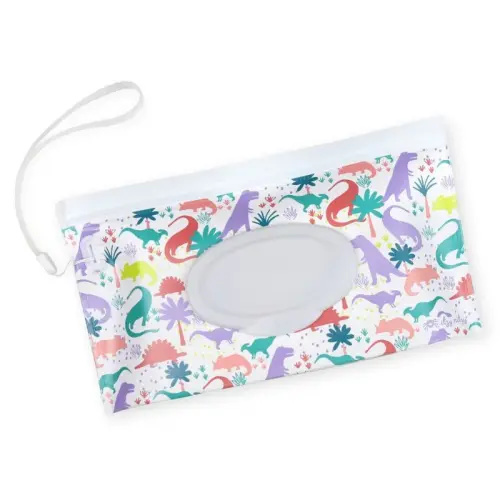 Take & Travel Pouch™ Reusable Wipes Case - Darling Dinos