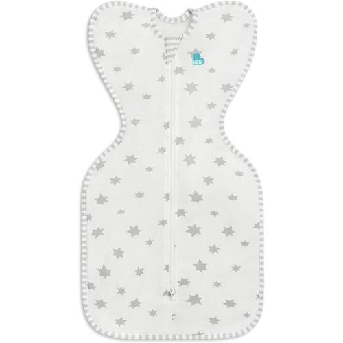 Love to Dream Swaddle Up 0.2T, NB (2.2-3.8kg) Stage 1, Lightweight & Breathable, Soft Bamboo Fabric, Ideal for Newborns, Reduces Startle Reflex, Safe & Comfortable Sleep, Bamboo Superstar, White