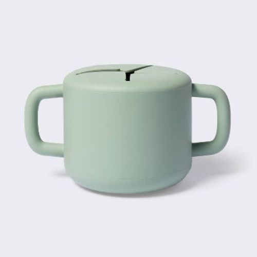 Silicone Snack Cup With Lid - Green - Cloud Island™