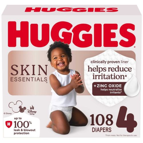 Huggies Skin Essentials Luxury Diapers - Size 4 - 108ct