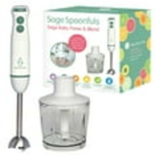 Sage Spoonfuls Baby Food Maker, Baby Food Processor, Immersion Blender, Stainless Steel Blades, Dishwasher Safe Attachments, Meal Prep & Baby-Led Weaning, For Infants & Babies