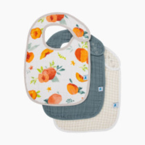 Little Unicorn Cotton Muslin Classic Bib (3 Pack) - Georgia Peach