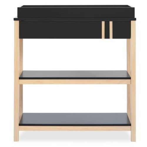 Dream On Me Soho Changing Table In Matte Black Vintage, Crafted with Sustainable New Zealand Pinewood