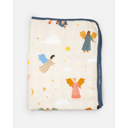 Guardian Angels Deluxe Muslin Baby Blanket Quilt