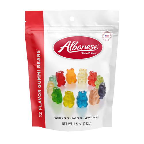 Albanese World’s Best 12 Flavor Gummi Bears, 7.5oz Regular Size, Gluten Free