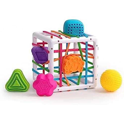 Fat Brain Toys InnyBin - Sensory Shape-Learning Toy for Babies & Toddlers - Shape Sorter
