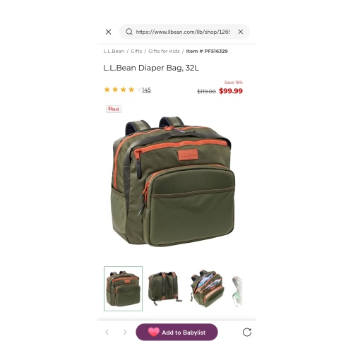 L.L.Bean Diaper Bag, 32L | Everyday Backpacks at L.L.Bean