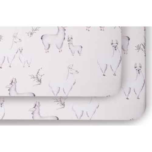 Llama Set of 2 Jersey Crib Sheets
