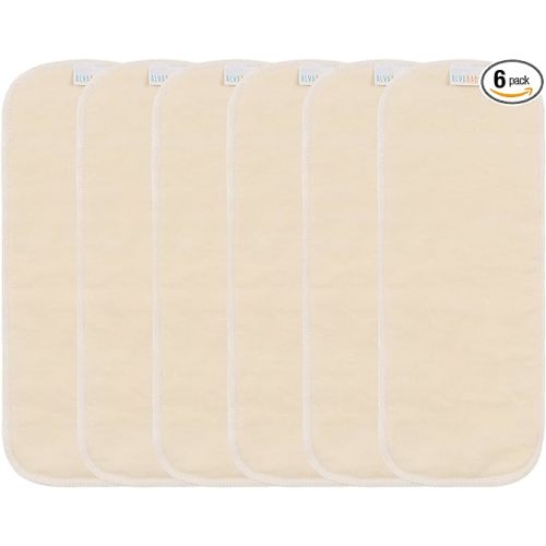 AlVABABY Hemp Inserts Cloth Diaper Liner,4-Layer Inserts,Reusable Liners for Baby Cloth Diapers 6pcs Inserts 6HM4 - 6pcs Hemp Insert