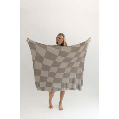 Plush Blanket | Wavy Checkerboard