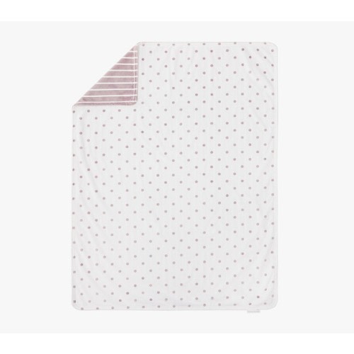 Dot & Stripe Chamois Baby Blanket