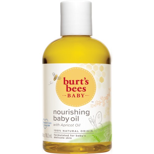 Burt's Bees Baby Nourishing Baby Oil, 100% Natural Origin Baby Skin Care - 4 Ounce Bottle
