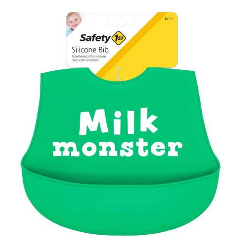 Safety First Silicone Infant Baby Bib with Food Catcher Pocket