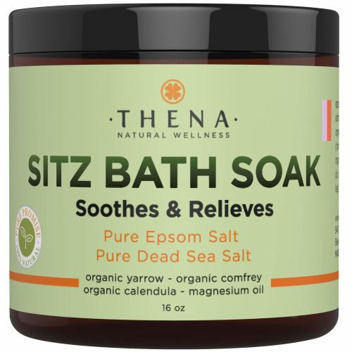 Best Organic Sitz Bath Soak For Postpartum Care Recovery & Natural Hemorrhoid Treatment, Soothes Relieves Pain Reduces Discomfort, 100% Pure Epsom & Dead Sea Salts Witch Hazel Lavender Essential Oil