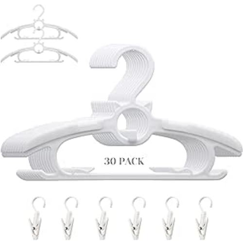 Gencuoir Baby Nursery Closet Hangers, Ultra Thin Non-Slip and Extendable Laundry Infant Pant Hanger for Newborn Clothes 30pcs11“-14‘’ Adjustable Children Coat Hanger for Girl Boy Toddler Kids Child : Baby