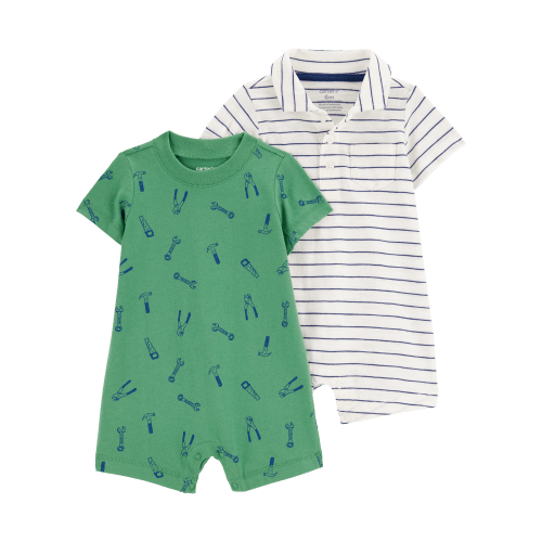 Baby 2-Pack Cotton Rompers - Carter's | Carter's