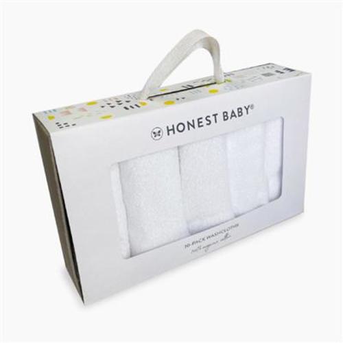 Honest Baby Clothing 10-Pack Organic Cotton Baby Terry Wash Cloths - White, Os | Babylist Shop