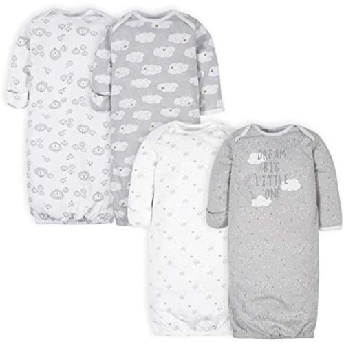 Gerber Baby Boy and Girls 4-Pack Sleeper Gown