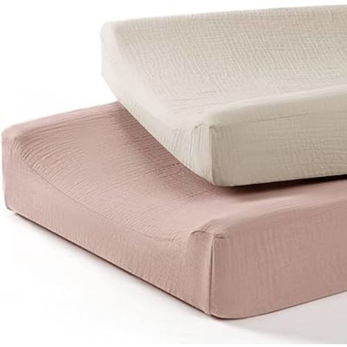 lulumoon Baby Changing Pad Cover: Muslin Diaper Changing Table Pad Cover - Changing Pad Sheets for Girls Boys