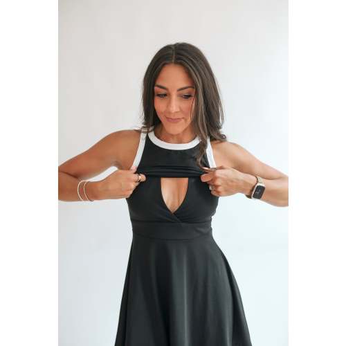 Large - Green - The Courtside Nursing Athletic Dress – Breastfeeding Friendly