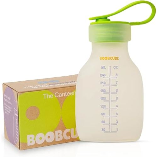 Silicone Breastmilk Canteen – 8oz Reusable Pump-Compatible Milk Collector, Leak-Proof & BPA-Free – Sustainable Breastmilk Storage Jar for Spectra, Motif, Ameda Pumps
