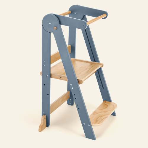 HARPPA Nordi | Foldable Toddler Tower - Blue Haze and Grey