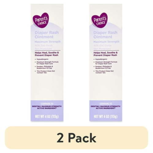 (2 pack) Parent's Choice Diaper Rash Ointment, 40% Zinc Oxide, 4oz