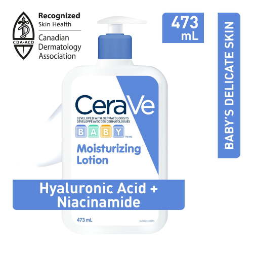 CeraVe BABY Moisturizing Lotion, Gentle Skin Care for Face & Body with Ceramides, Hyaluronic Acid, Niacinamide & Vitamin E. Fragrance-Free, Paraben-Free, Dye-free. Sensitive skin, non-greasy, 473ML, CeraVe BABY Moisturizer - Walmart.ca