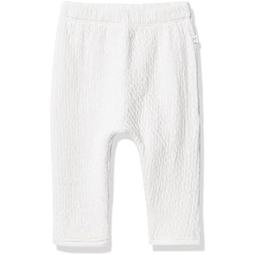 HonestBaby Matelasse Harem Pants Cozy Roomy Fit Pull on Bottoms 100% Organic Cotton for Infant Baby Boys, Girls, Unisex