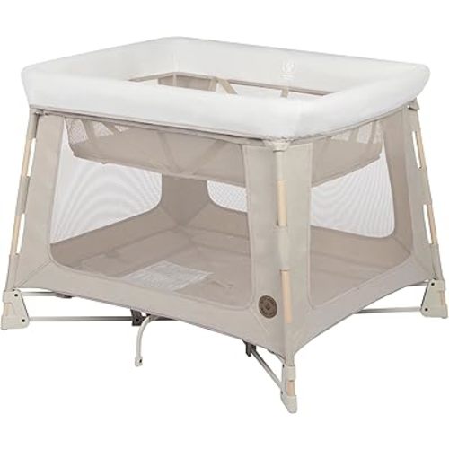 Maxi-Cosi Swift Baby Playpen with Mat, Baby Play Yards, Pack and Play with Bassinet - Portable Playpen for Babies and Toddlers, Classic Oat