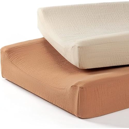 lulumoon Baby Changing Pad Cover: Muslin Diaper Changing Table Pad Cover - Changing Pad Sheets for Girls Boys