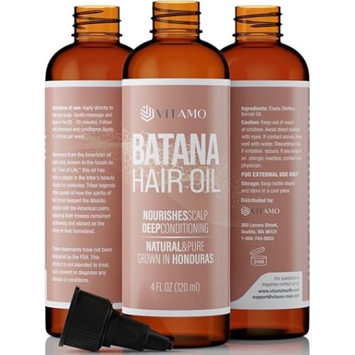 Premium Batana oil for Hair Growth |100% Raw Elaeis Oleifera for Natural Scalp Care | Dr Sebi Hair Shine treatment for Men & Women | Natural Cold Pressed Extraction Method | Liquid Formula