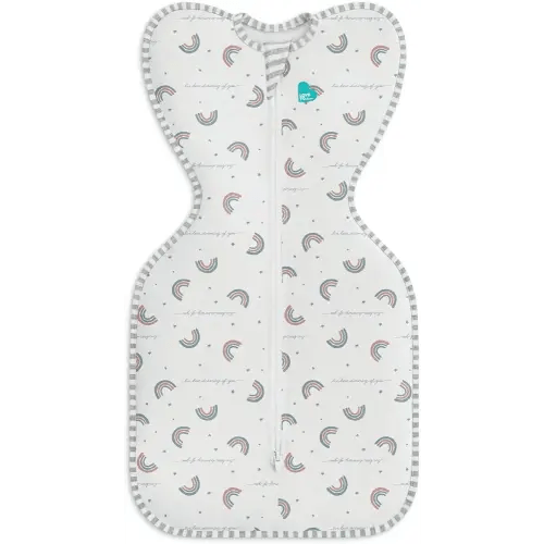 Love to Dream Swaddle UP, Baby Sleep Sack, Self-Soothing Swaddles for Newborns, Get Longer Sleep, Snug Fit Helps Calm Startle Reflex, New Born Essentials for Baby, 1.0 TOG, 8-13lb, Rainbow Dream