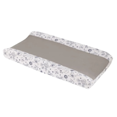 Disney NoJo Disney Monsters, Inc. Cutest Little Monster Gray, and White Contoured Changing Pad Cover | Wayfair