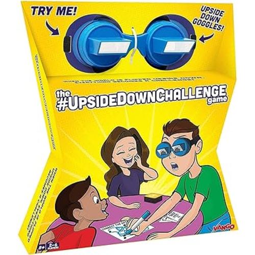 UpsideDownChallenge Game for Kids & Family - Complete Fun Challenges with Upside Down Goggles - Hilarious Game for Game Night and Parties - Ages 8+