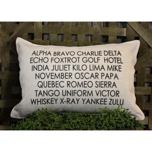 Phonetic Alphabet Pillow, Phonetic Alphabet Decor, Gift for Pilot, Aviator Pillow, Pilot Gift, Pilot Decor, Aviator Decor, Flying Pillow