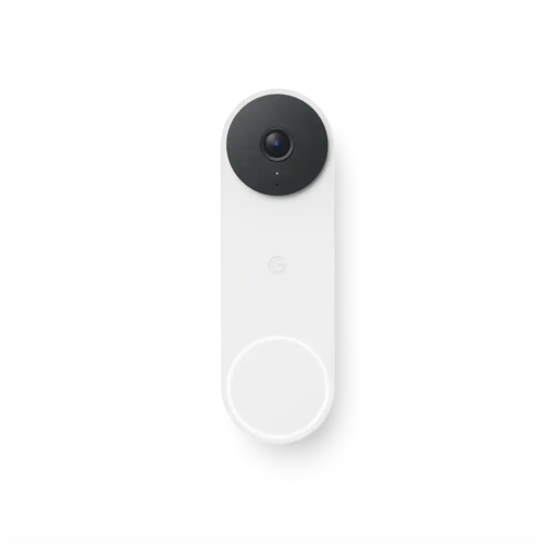Google - Nest Doorbell (wired, 3rd gen) - Latest Model - 2K Video and Gemini - Snow