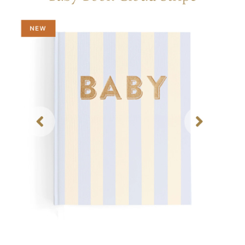 Baby Book Cloud Stripe