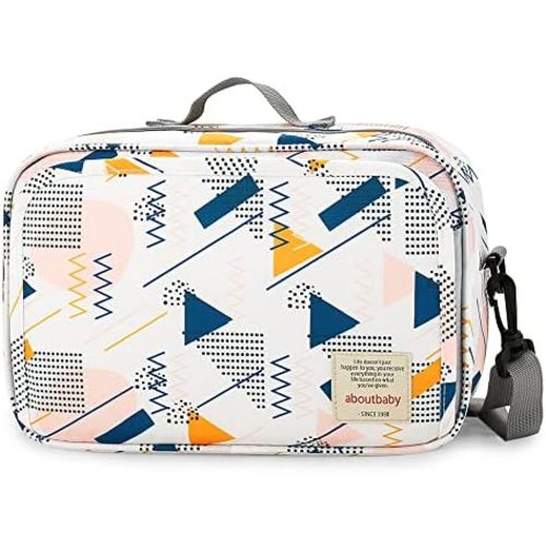 MOMIGO Baby Diaper Caddy Bag - Diaper Caddy Tote Baby Stroller Bag Nursery Storage Bin for Diapers, Wipes & Toys Mini Diaper Bag for Outdoor (Wave point)