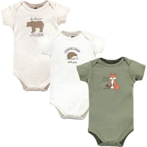 Soft Cotton Bodysuit Triple Pack, 3-6M