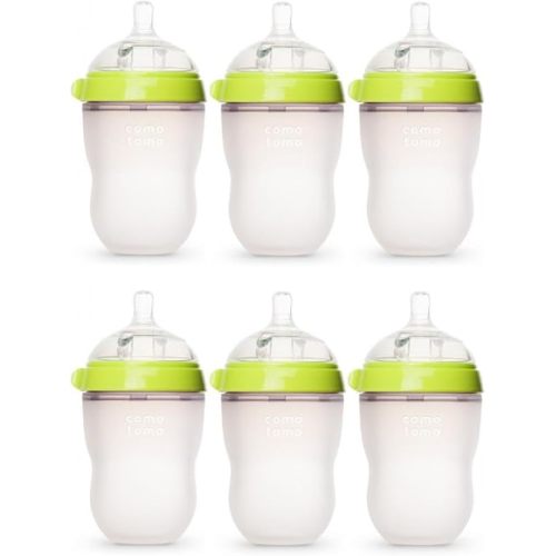 Comotomo Natural Feel 8oz. Bottle 6 Pack - Green