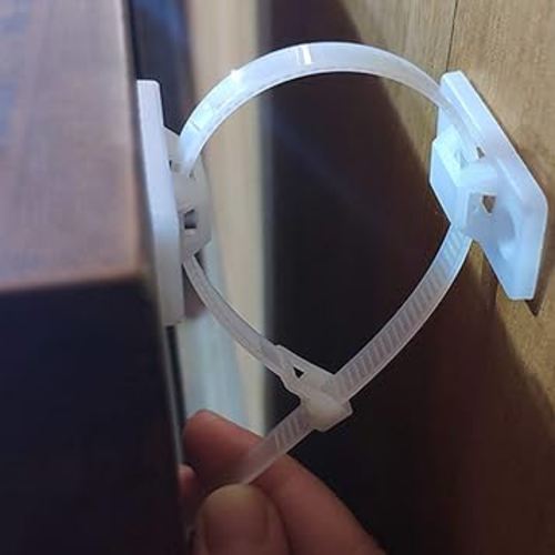 Anti-Tip Furniture Wall Anchor Straps(6 Pack), Wall Anchors Straps Kit for Bookshelf or Dresser,Adjustable Safety Furniture Wall Straps for Baby,Kids,Child,Dogs,Cabinet, Bed,Shelf,etc.(White)