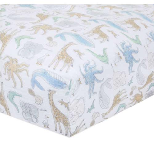 Natural History Cotton Muslin Crib Sheets | aden + anais