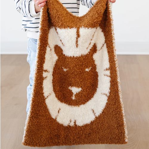 LION DOUBLE-LAYER BAMBONI® MINI BLANKETS | Saranoni